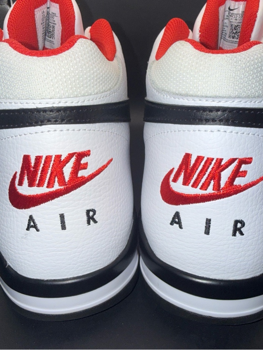 Nike White and Red Air Flight Sneakers - Picture 3 of 10